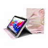 LINSAY 10.1"Octa Core  256GB Storage Android 15 Tablet with Pink Glaze Marble Case - 2 of 3