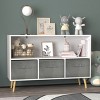 KTMBDW 2-Tier Kids Bookshelf, Premium Book Shelf for Kids Rooms with Four Fabric Drawers - Toddler Book Rack - Nursery Bookcase Organizer - 3 of 4