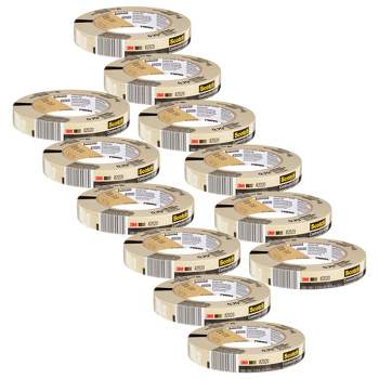 Scotch® Contractor Grade Masking Tape, 0.70 in x 60.1 yd (18mm x 55m), Pack of 12