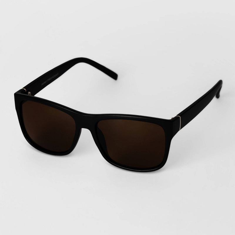 Men&#39;s Matte Square Sunglasses - Goodfellow &#38; Co&#8482; Black, 2 of 3
