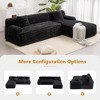 110" Cloud Modular L-Shaped Sectional Sofa with Two Pillows, Ultra-Soft Faux Rabbit Fur Upholstery, Free-Combined - 2 of 4