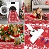 Christmas Rug Washable Snowflake Printed Rug Non Slip Low Pile Rug Soft Xmas Floor Cover Foldable Indoor Carpet for Living Room Bedroom,Red/2'x6' - 4 of 4