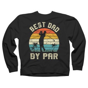 Adult Design By Humans Best Dad By Par Tropical Golf By  Sweatshirt - 1 of 2