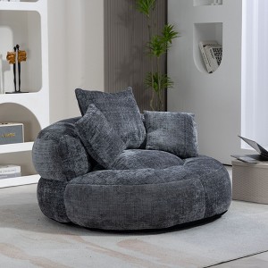 CENGHU Lazy Sofa Conille Lounger Bean Bag Chair Couch With 3 Pillows for Adults and Kids Sofa Chair for Living room Bedroom Gray - 1 of 4
