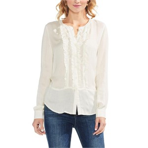Vince Camuto Womens Ruffle Front Button Down Blouse - 1 of 1