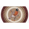 Earth Rugs Robin Print Round Placemat – Rustic Cabin Style Dining 15” - 2 of 3
