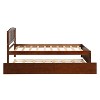 PAGED Twin Size Platform Bed Modern Wooden Bed Frame with Trundle and Headboard for Bedroom - 2 of 4