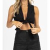 Women's KNOT FRONT CROP TOP - AMBITION - 3 of 4