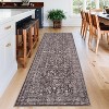Acekool 2x6 Ft Vintage Floral Boho Area Rug, Washable Low Pile Non-Slip Carpet for Living Room, Bedroom, Dining, Kids & Pets - 2 of 4