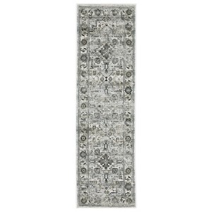 Oriental Weavers Gemini 020Z2 Grey/ Blue Indoor Area Rug - 2'3" x 7'6" - 1 of 4