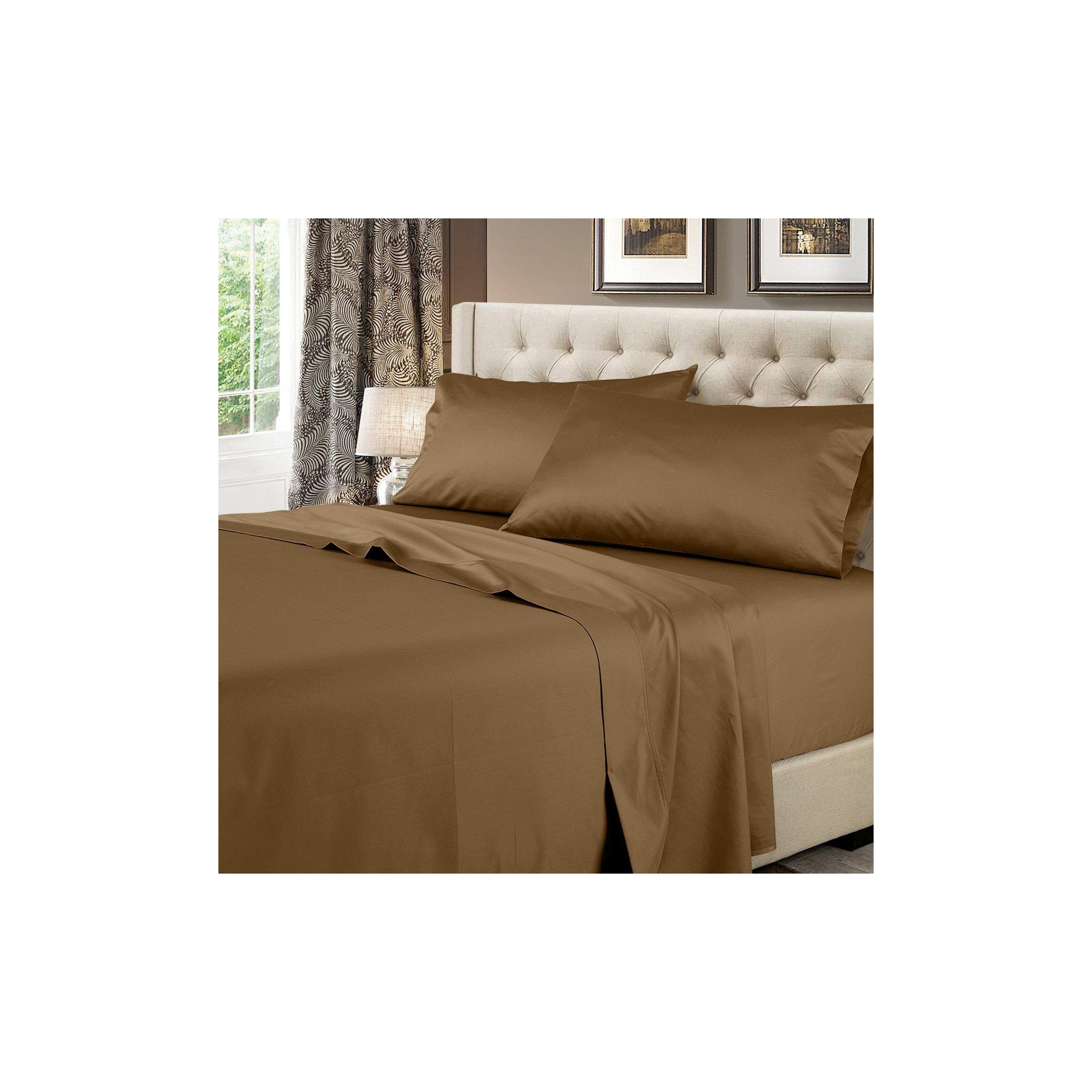 Egyptian Linens Solid 600 Thread Count Sheets Set Taupe King