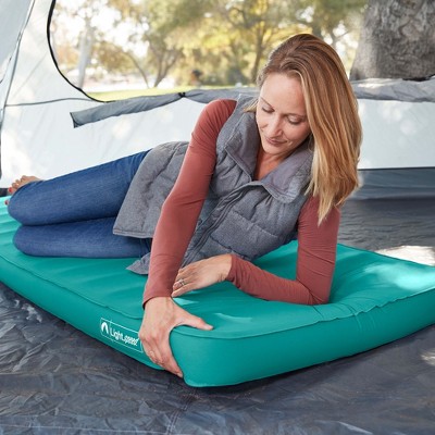 Teal Insulated FlexForm Camping Sleep Pad with Recycled Fabric