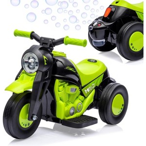 6V Battery Powered Electric Motorcycle 1.9 MPH Speed w/LED Headlights, Music, Pedal, 3 Wheels Motorbike Toys Gift for Boys Girls - 1 of 4