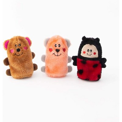 Zippy Paws Valentines Miniz Squeakie Buddies 3 Pack