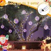 Ollny Outdoor Christmas Multicolor Ball Light 4 Packs (Clear Cable, Plug in, Connectable, 8 Modes, IP67 Waterproof) - 3 of 4