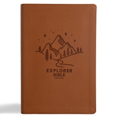 KJV Explorer Bible for Kids, Brown Leathertouch - by  Holman Bible Publishers (Leather Bound)