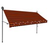 Retractable Awning Orange and Brown vidaXL - 3 of 4