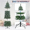 6 ft/7.5 ft/9 ft/12ft Pencil Christmas Tree Pre-lit Slim Holiday Decoration, Skinny Décor Lights, Metal Stand,Xmas Tree for Room, Bedroom - 4 of 4