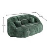 Bean Bag Lounger Modern with High Backrest and Soft Chenille for Living Room or Bedroom 63.78in Wide-3irtyhousy - 4 of 4