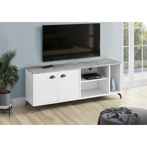 60" Laminate Industrial TV Stand with Storage Cabinets, Adjustable Shelves, and Cable Management for Living Room - 1 of 4