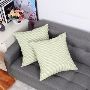 PiccoCasa Woven Striped Lumbar Throw Decors Rectangle Pillow Case 2 Packs - 1 of 4