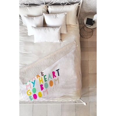 Hello Sayang You Make My Heart Go Boom Boom Fleece Blanket, 50x60 - Deny  Designs : Target