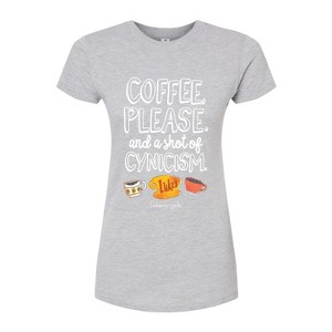 Women's - Gilmore Girls - Coffee And Cynisism Fitted Graphic T-Shirt - 1 of 2