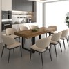 Racxily Expandable Dining Table, , Oval Table Top with Removable Leaf & Trestle X Shaped Base - 2 of 4