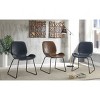 Quincy Contemporary Leatherette Accent Chair Black - miBasics - 2 of 4