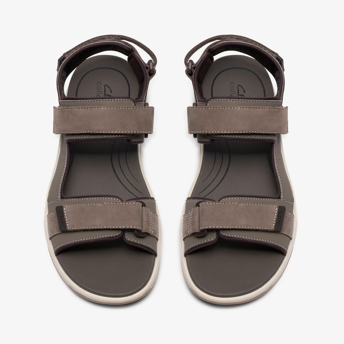 Clarks Mens Guideview Trek Taupe Sandals - thumbnail 6