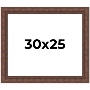 PosterPalooza | 30x25 Wide Bamboo Picture Frame, UV Acrylic, 4 Finishes - Brown, Black, Silver, and Natural - 1 of 4