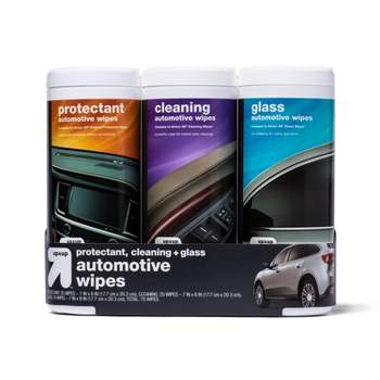  TrexNYC Protectant Wipes, Car Interior Cleaner to Protect  Interior Car Surfaces and Fight Cracking & Fading (Leather Wipes, 4 Packs)  : Automotive