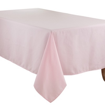 Pink Rectangular Polyester Everyday Tablecloth