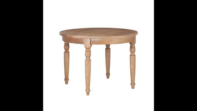 Belfort Traditional Round Dining Table Light Brown - Linon, 2 of 13, play video