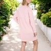 Anna-Kaci Women's Long Sleeve Waffle Knit Oversized Tunic Dress with Front Pocket - 4 of 4