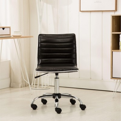 NicBex Home Office Chair with Rotatable Modern Adjustable Height Faux Leather Computer Chair with 5 Wheels for Office, Study, Bedroom
