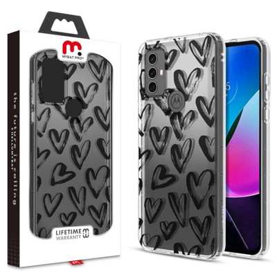 MyBat Pro Mood Series Case for Motorola Moto G Play (2023) - Black Hearts