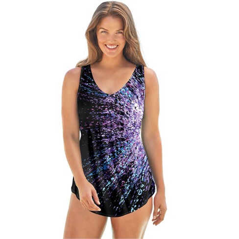 Sarong Front One Piece Swimsuit  Plus size swimwear, Swimsuits, Swimwear