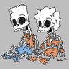 Men's The Simpsons Skeleton Bart and Lisa Long Sleeve Shirt - 2 of 4
