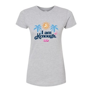 Women's - Barbie - I Am Kenough Palm Trees Fitted Graphic T-Shirt - 1 of 2