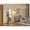 Dolonm Full Length Mirror 360 Swivel Standing Mirror with Shelves and Coat Rack, Rubber Wood - 3 of 4