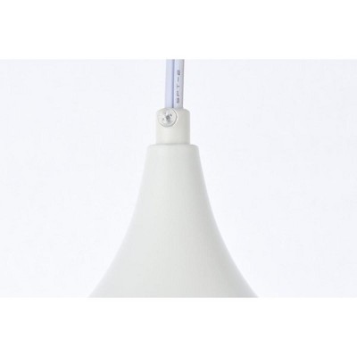 Nora 11.5" White Aluminum Contemporary Plug-In Pendant