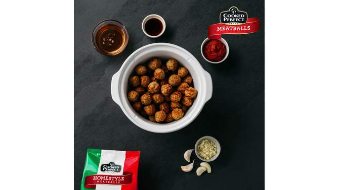 Cooked Perfect Homestyle Meatballs - Frozen - 28oz, 2 of 9, play video