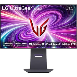LG UltraGear 32" OLED UHD 240Hz NVIDIA G-SYNC Premium Pro Gaming Monitor w/ HDR - 1 of 4