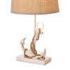 SEA WINDS 28" Distressed White Polyresin Coastal Anchor Table Lamp, sold as 2 pack - 2 of 4