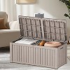 150 Gallon Resin Deck Box, Lockable Waterproof Ourdoor Storage Container for Pool Accessories, Patio and Garden Tools - 3 of 4