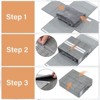GARPROVM 4-Pack Linen Bed Sheet Organizer Storage Case Container For Bedding Clothing - 2 of 4