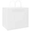 vidaXL Paper Bags 250 pcs with Handles White 12.6x8.7x11.0" - 3 of 4