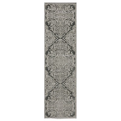 Oriental Weavers Intrigue INT12 Grey/Light Grey Indoor Area Rug - 2'3" x 7'6"