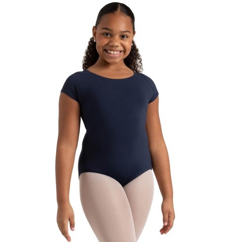 Capezio Black Team Basics Short Sleeve Leotard - Girls Intermediate